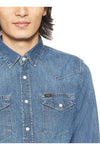Lee Men's Western Denim Shirt Blue Stance Slim Fit