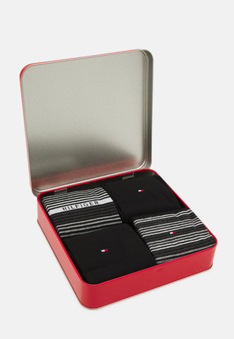 Men's Socks 4pc Tin Giftbox Set - Black