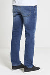 Hunter Straight Fit Stretch Jeans in Mid Wash