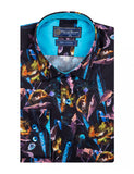 Floral Turquoise Print Pure Cotton Shirt SL6830